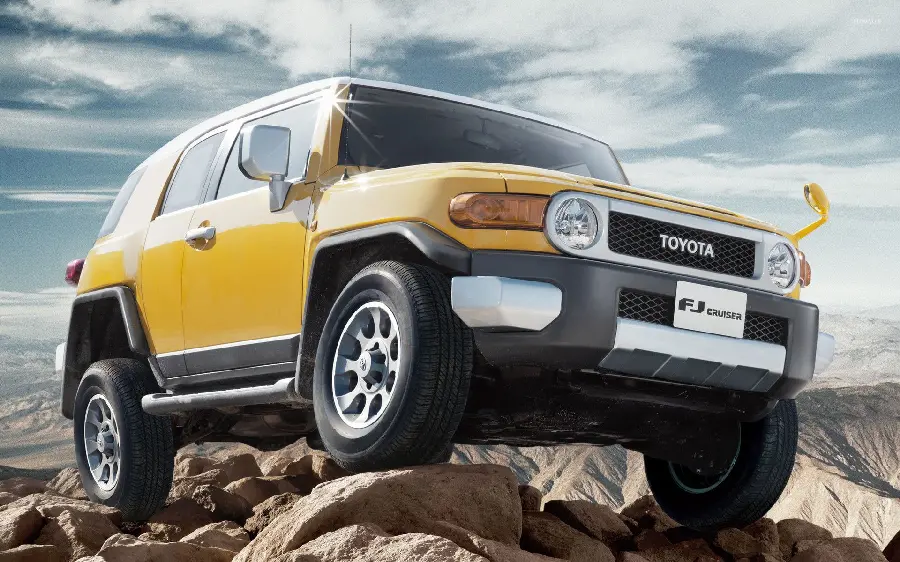 Beautiful photo of the powerful car Toyota Land Cruiser model 2013
