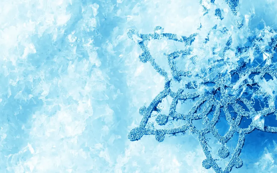The most viewed hexagonal and decorative ice crystal wallpaper with a blue halo for your profile
