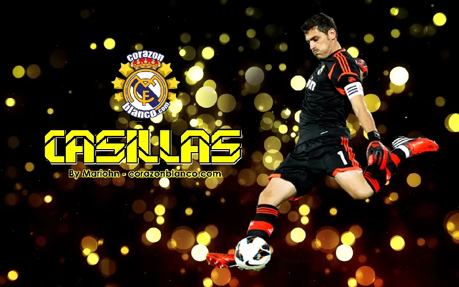 Cool wallpaper of Casillas promoting the team