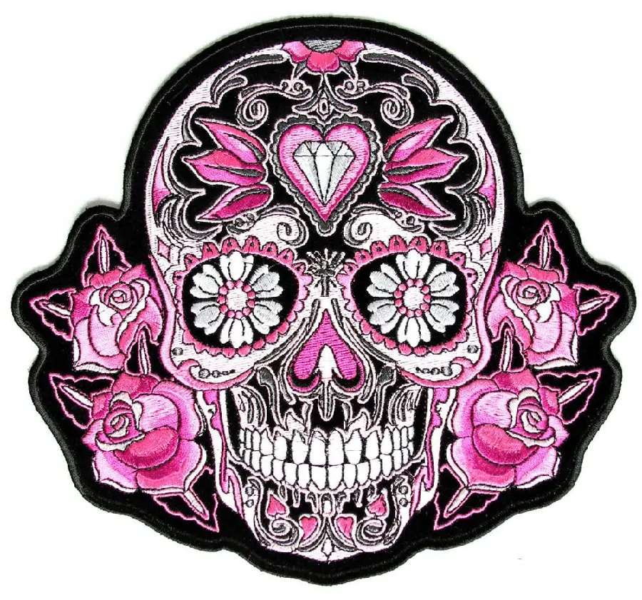 Incredibly beautiful wallpaper of a pink skull with a white background 