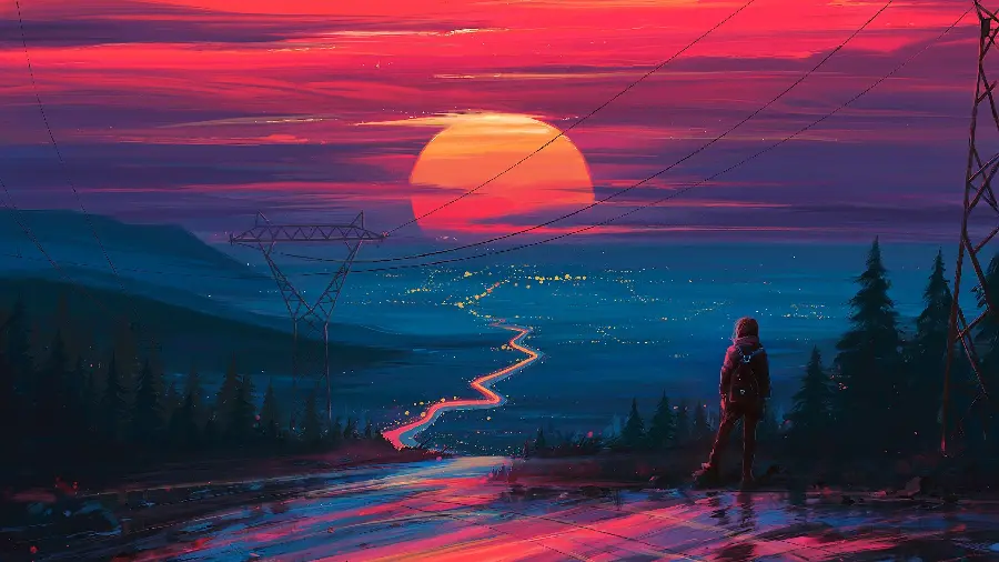 Awesome digital photo of a game scene at sunset in high quality for your desktop