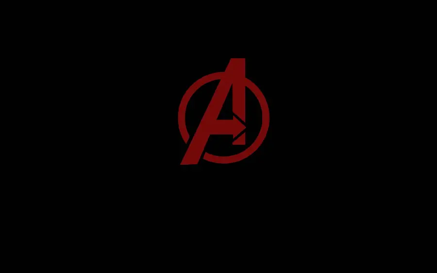 Special logo of the English letter A in red with a black background for the desktop 