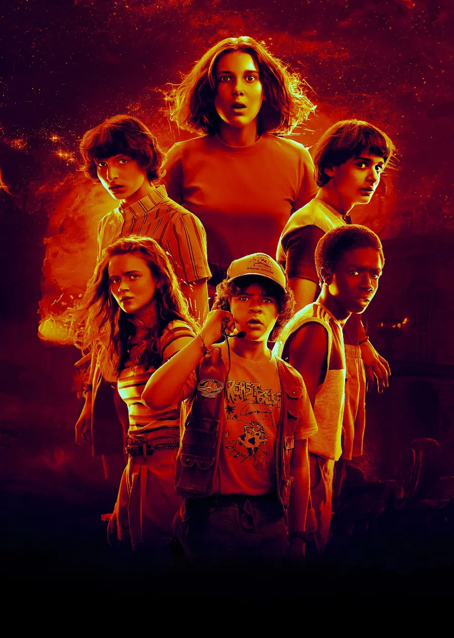 Picture of the actors of the series Stranger Things Strange Things for phone wallpaper