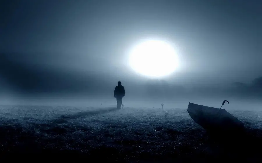 Download sad background of a lonely man at night in 8K quality 