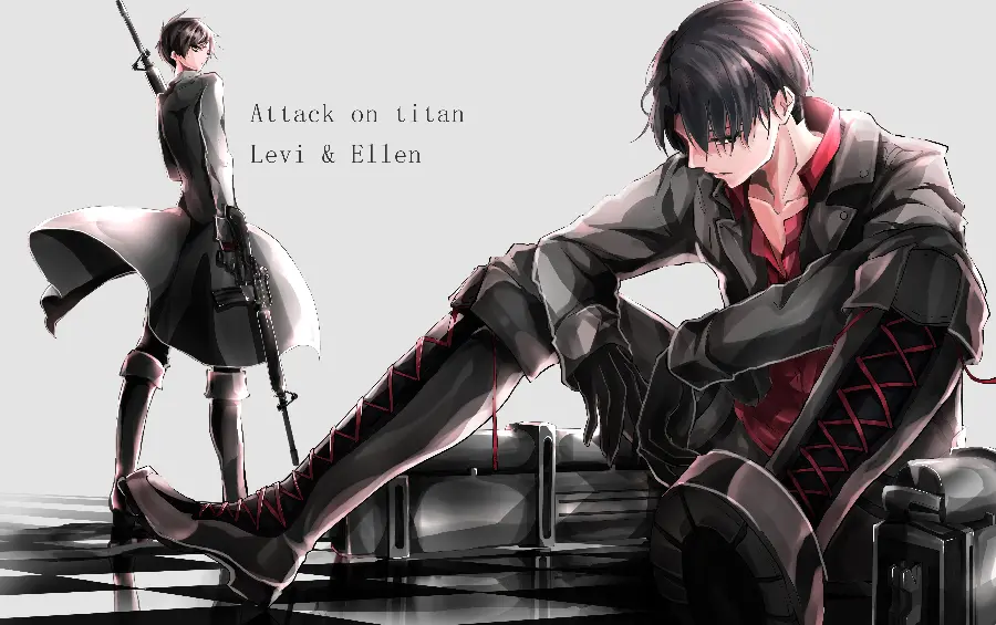 Admirable wallpaper of Captain Levi in ​​the anime Attack on Titan