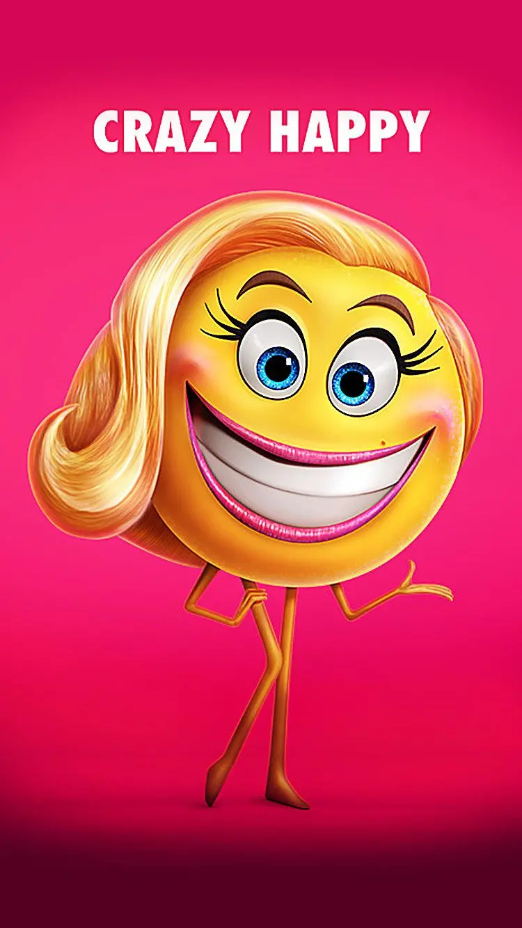 Crazy Girl Emoji Background Image with Special Expression