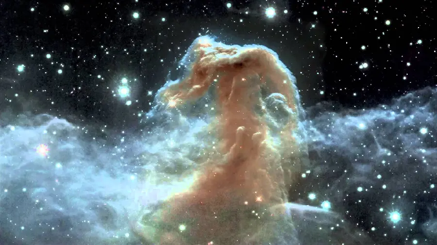 The most amazing stock photo of the dusty Horsehead Nebula in the dark