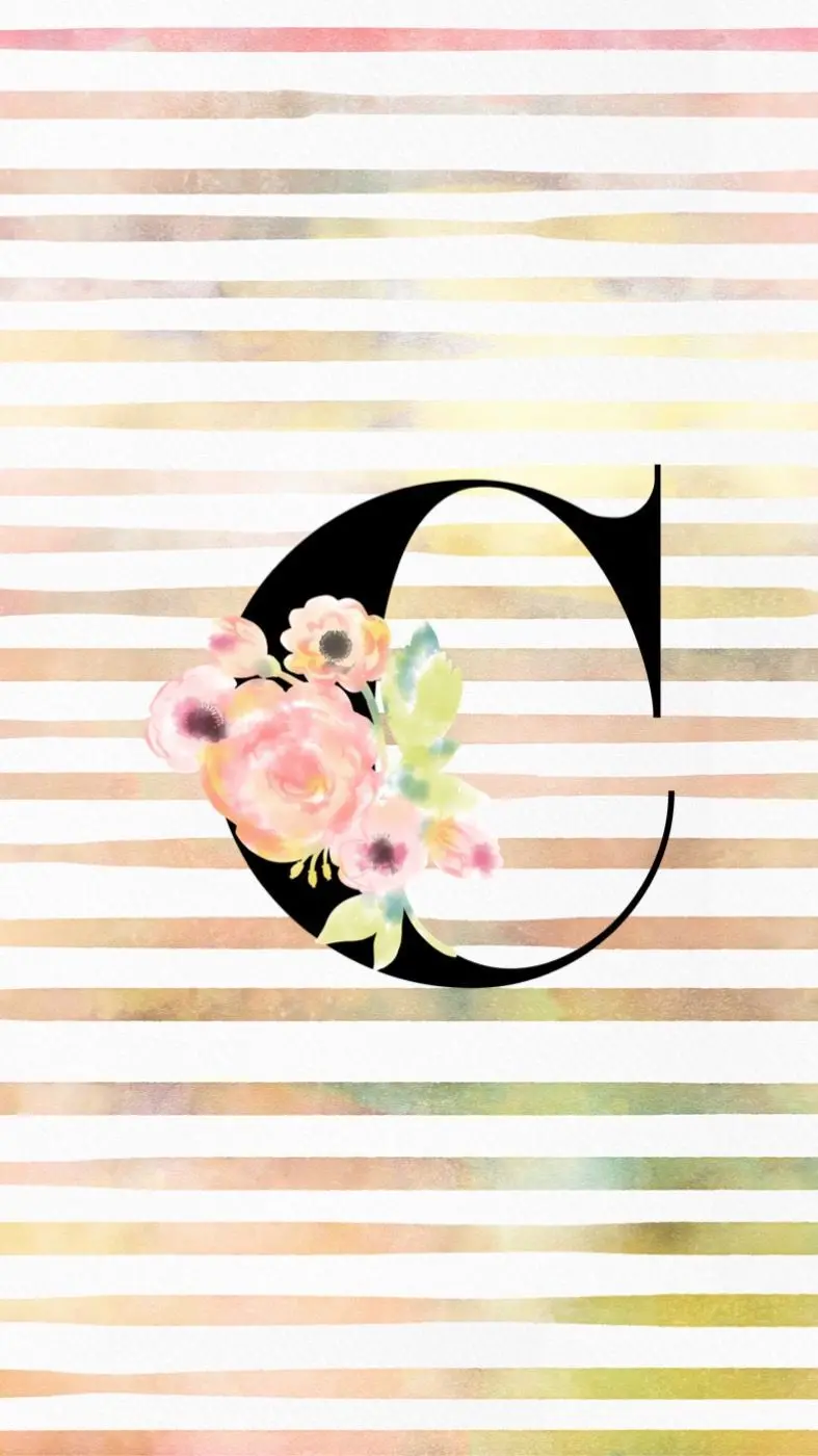 New and girly wallpaper with the letter c design and a happy color theme
