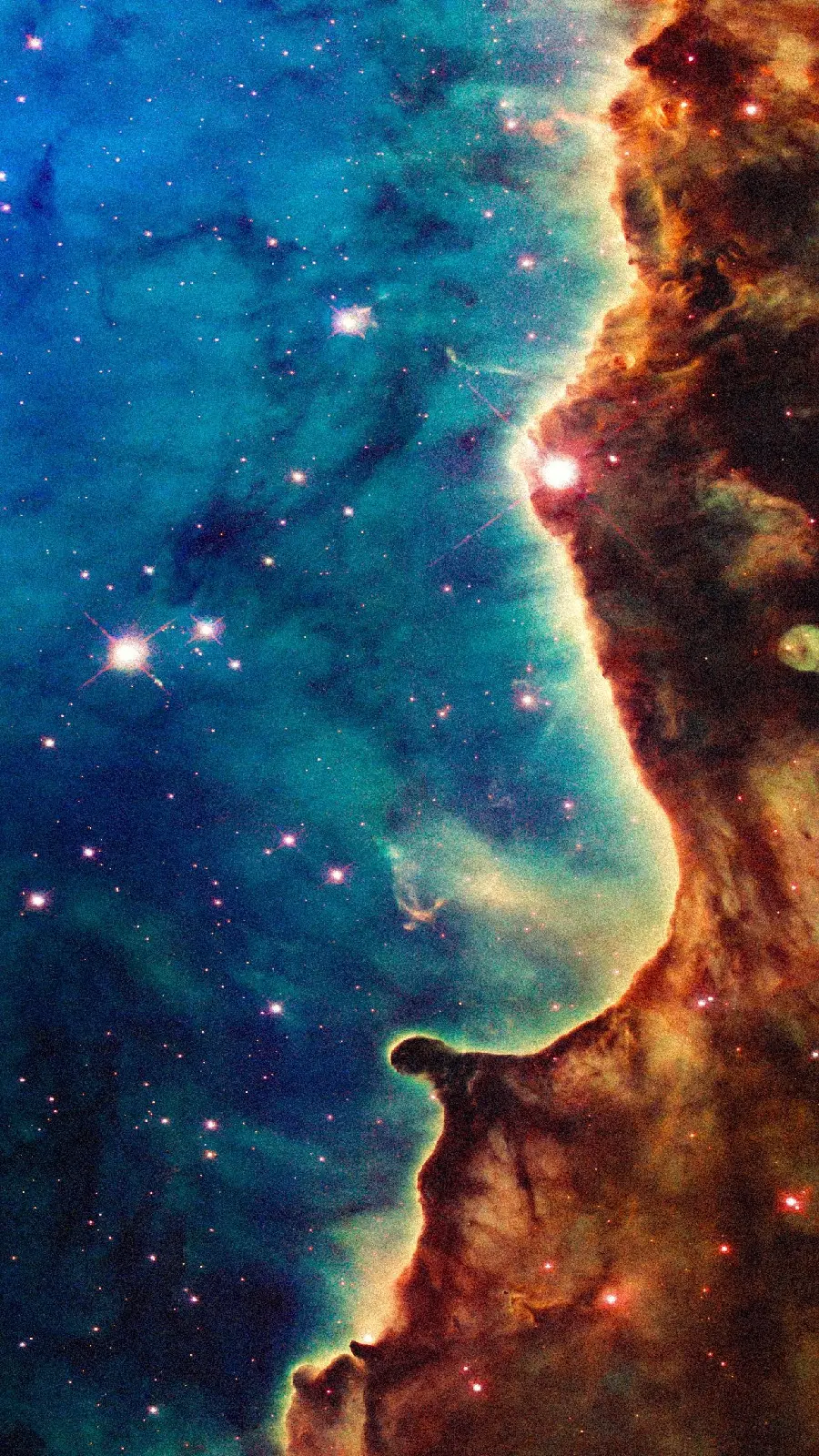 Two-color nebula suitable for mobile background photo
