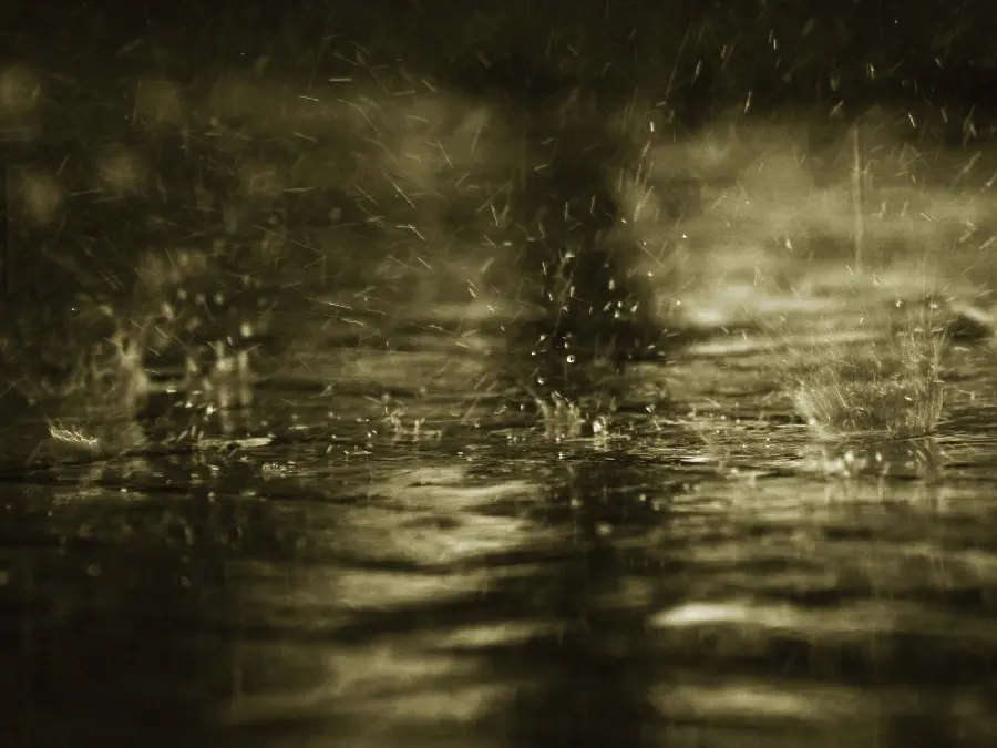 Photo of rain in cloudy and sad weather for the background
