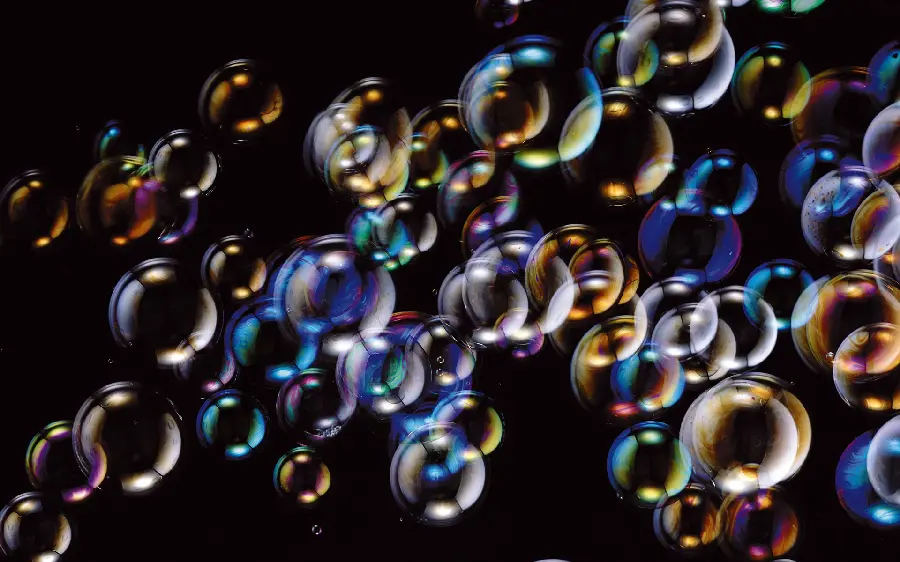 Download Bubble Wallpaper with Black Background and Special Quality 