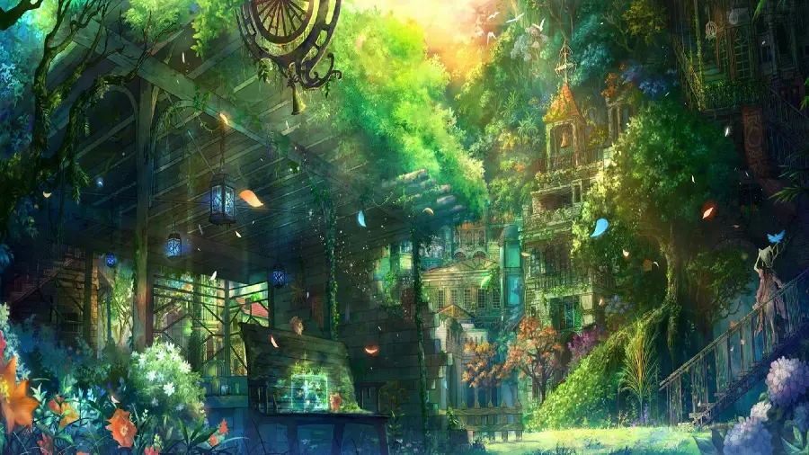 Most viewed magical stock photo with a bright green theme 8K