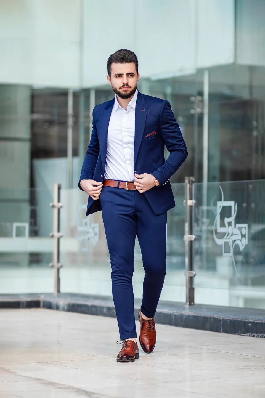 Image of a model with a stylish and magical suit