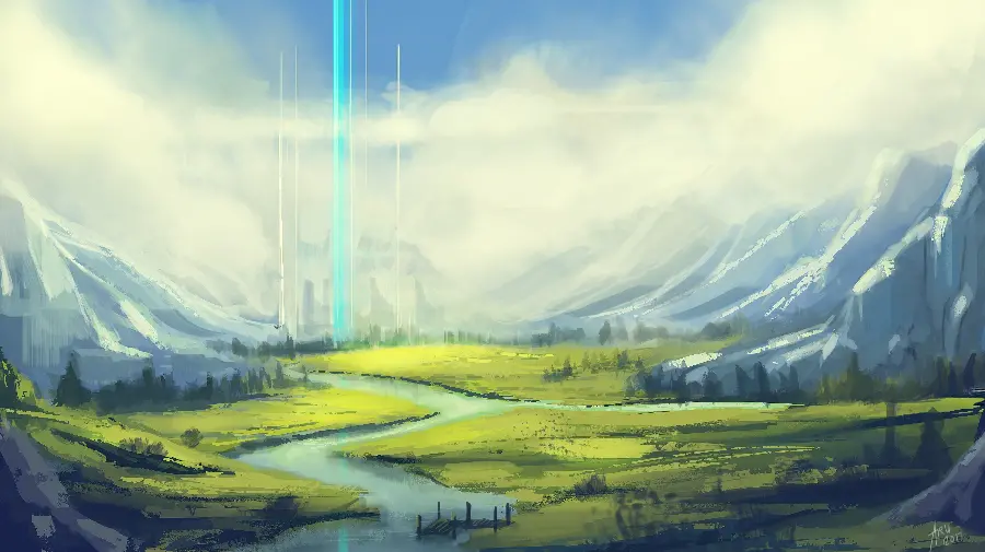 Download a beautiful picture of the game landscape for a high-quality background