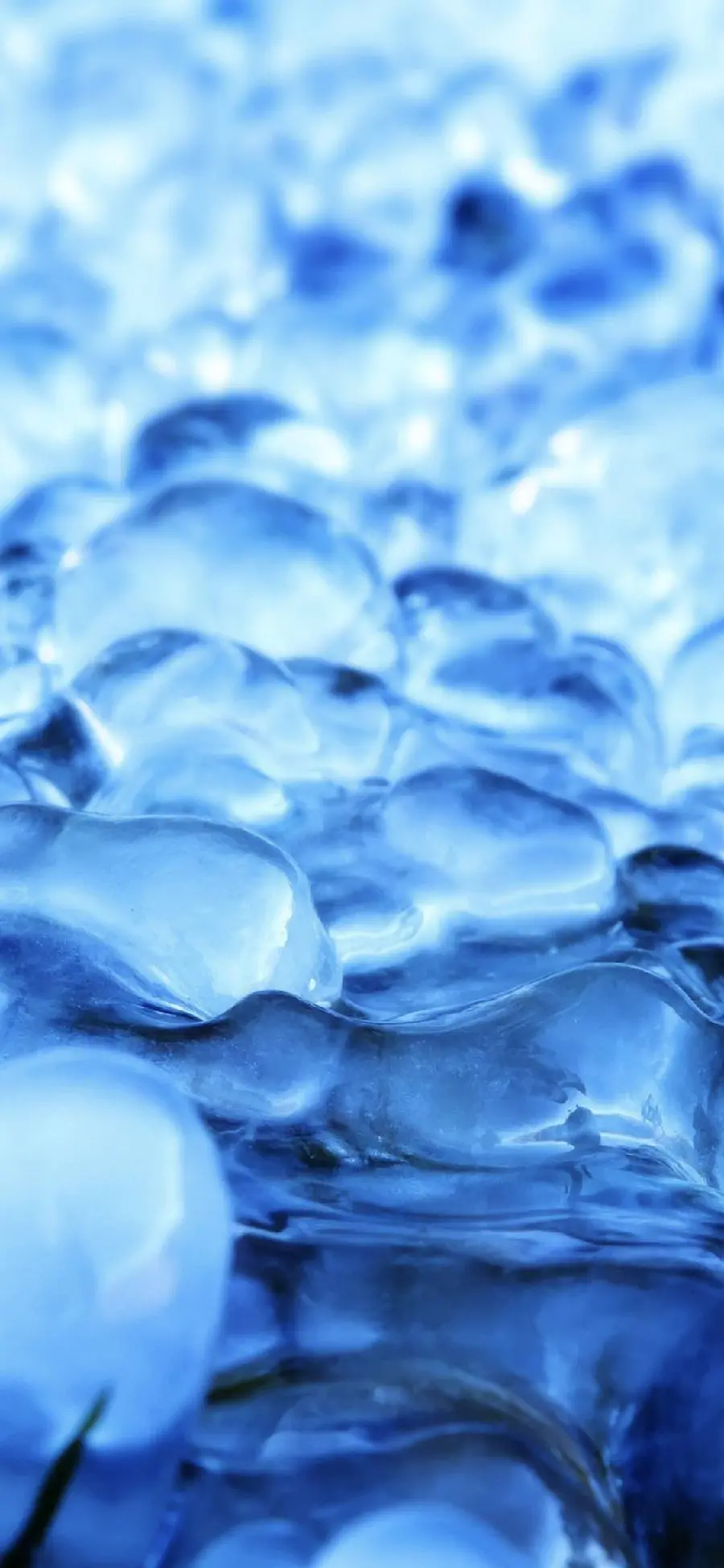 A special view of round ice crystals in Full HD quality for your phone background