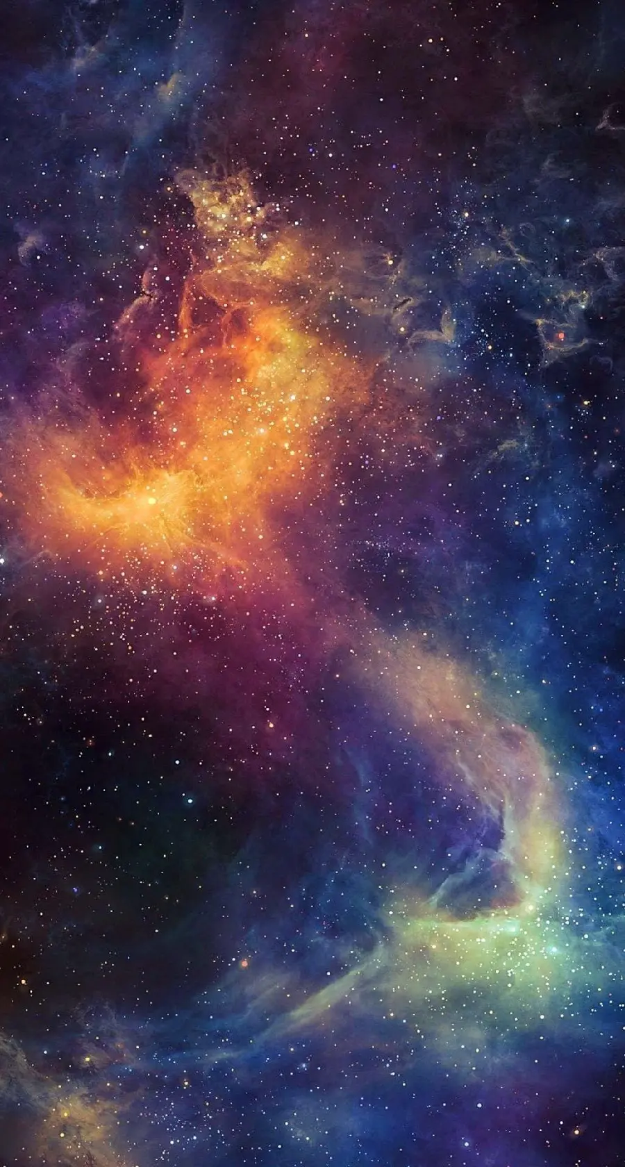 A colorful nebula background for a profile picture
