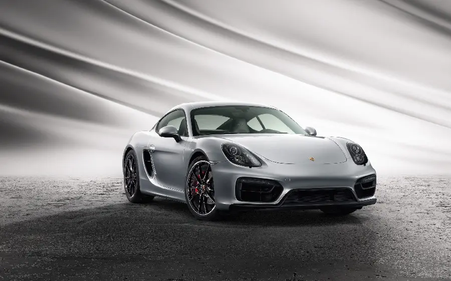 White Porsche car stock photo for computer background