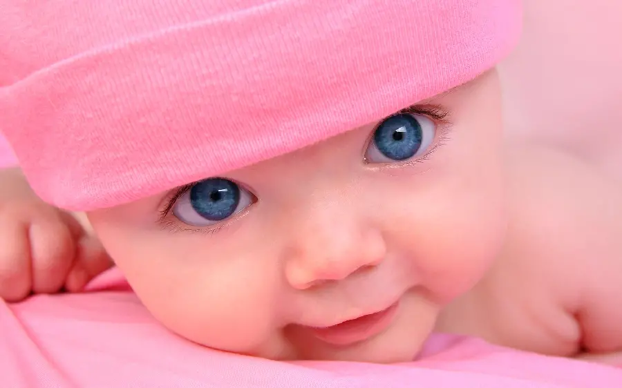 The cutest baby wallpaper with a beautiful pink theme in Full HD quality 