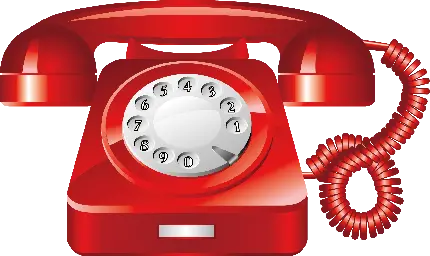 New 3D photo of red cartoon landline phone for Photoshop