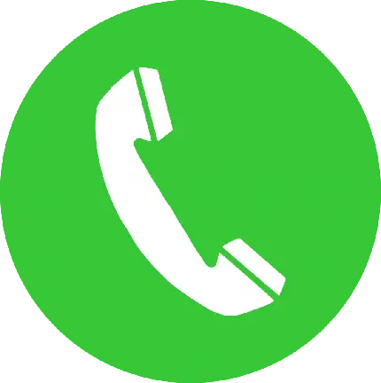 Green phone icon with circle frame and popular png format