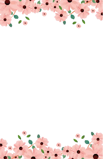 Painting of pink flower frame for writing text in HD quality