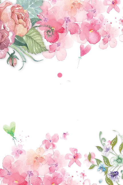 Photoshop masterpiece wallpaper of cute pink flower in PNG format