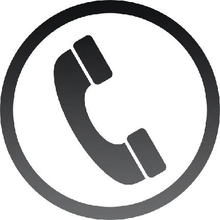 Download free black and white PNG phone emoticon for Inshot program