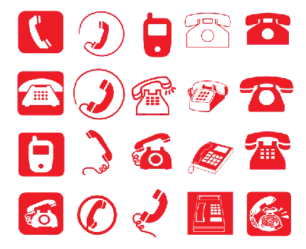 Image of different phone icons together without background PNG