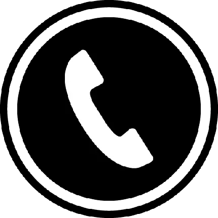 Download phone icon with black circle format for clip