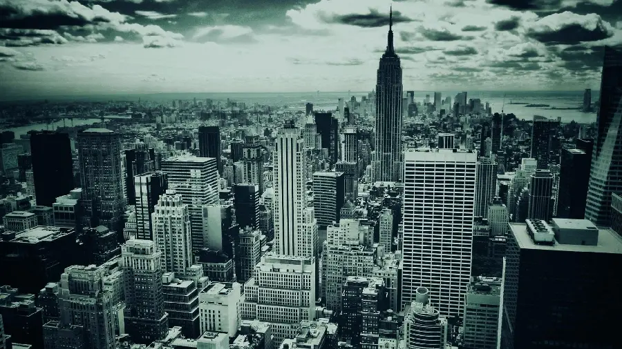 City photo with black and white theme PC Interesting Wallpaper 