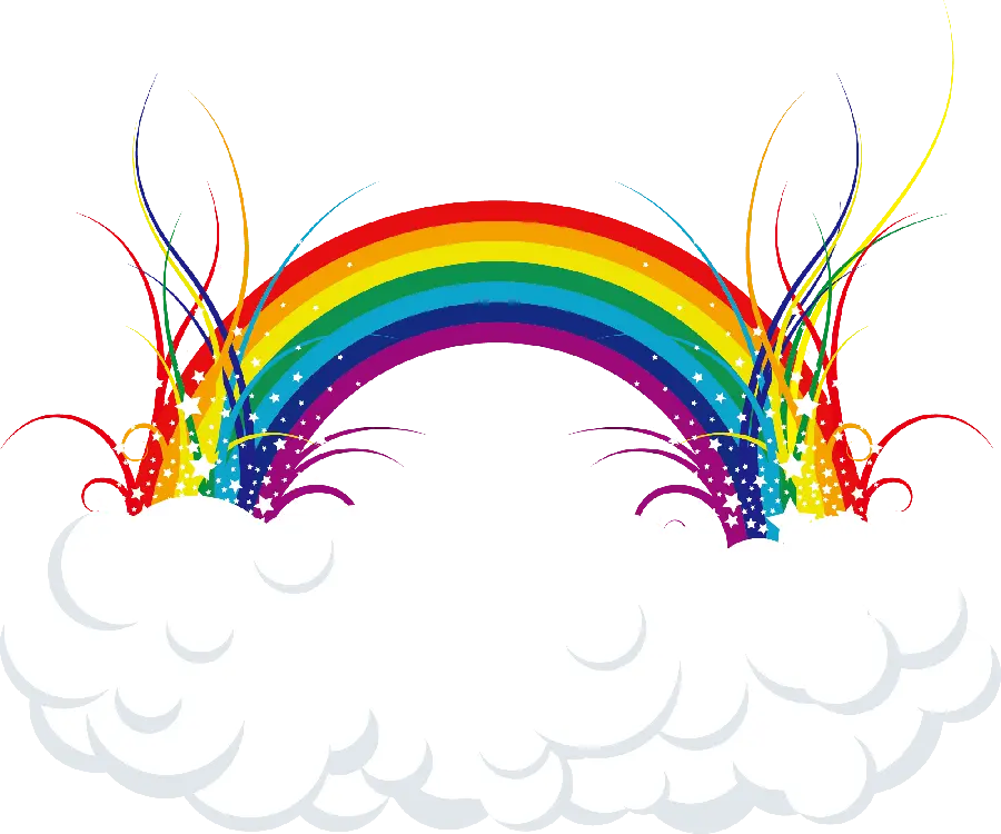 Children's Rainbow Drawing Photo For School