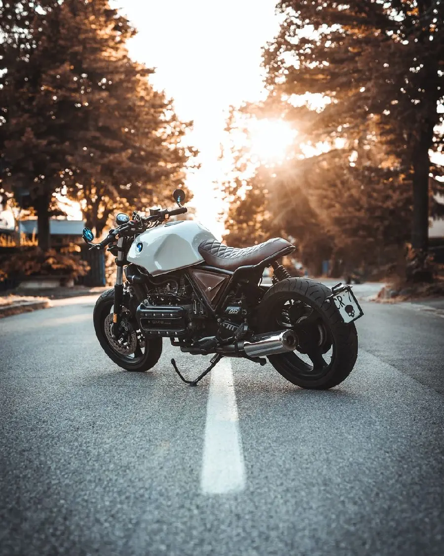 Background Road and Heavy Motorcycle 8k