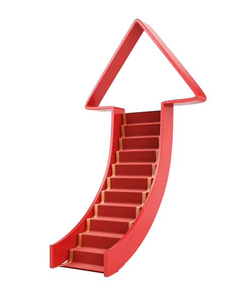 Upward Staircase Arrow and Arrow File PNG