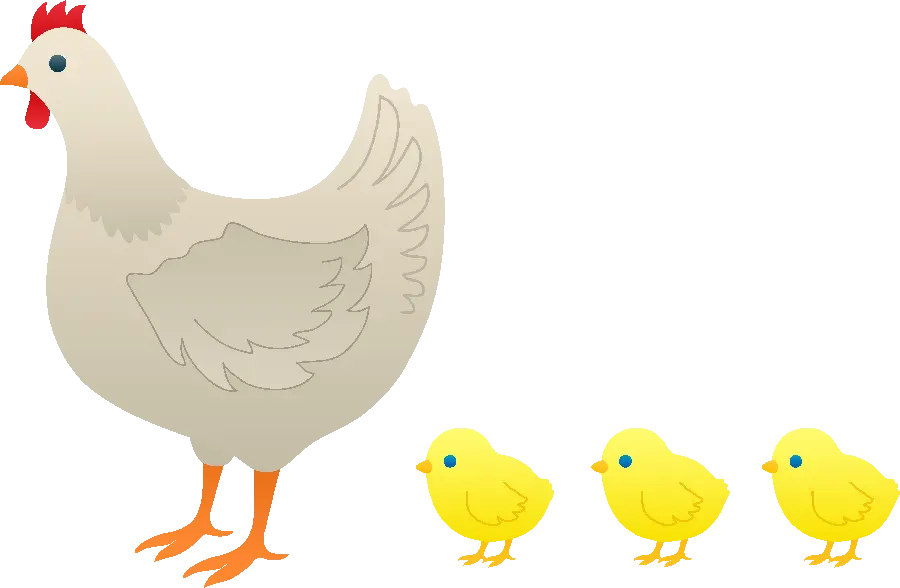  PNG drawing of little yellow chicks looking for their mother