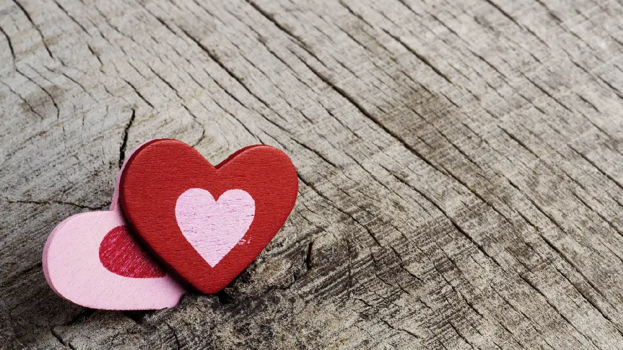 Romantic photo and wallpaper of red and pink heart pixels for desktop