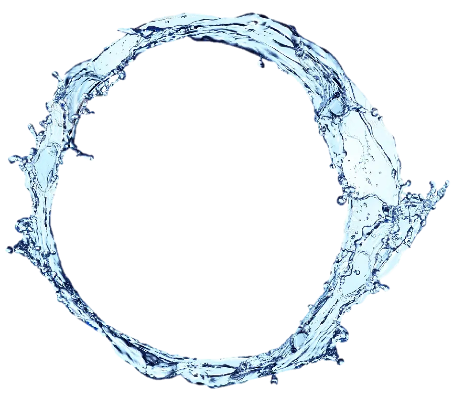 Free photo of a liquid water circle suitable for editing and profiles without a background