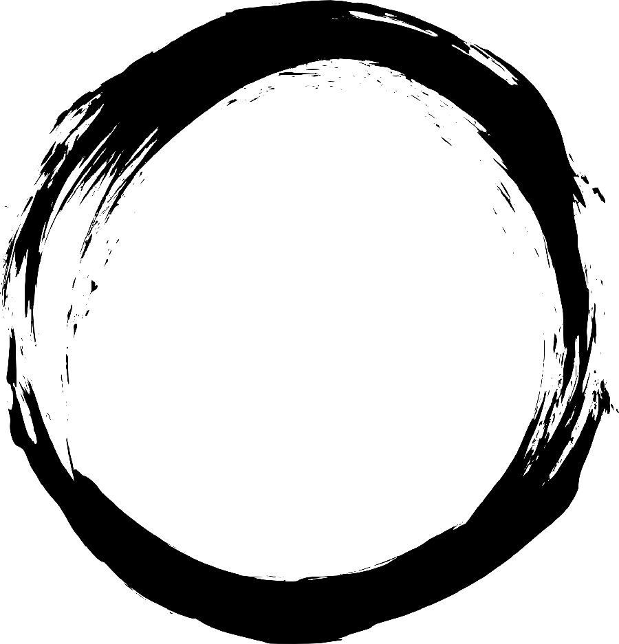 Black color circle photo without background