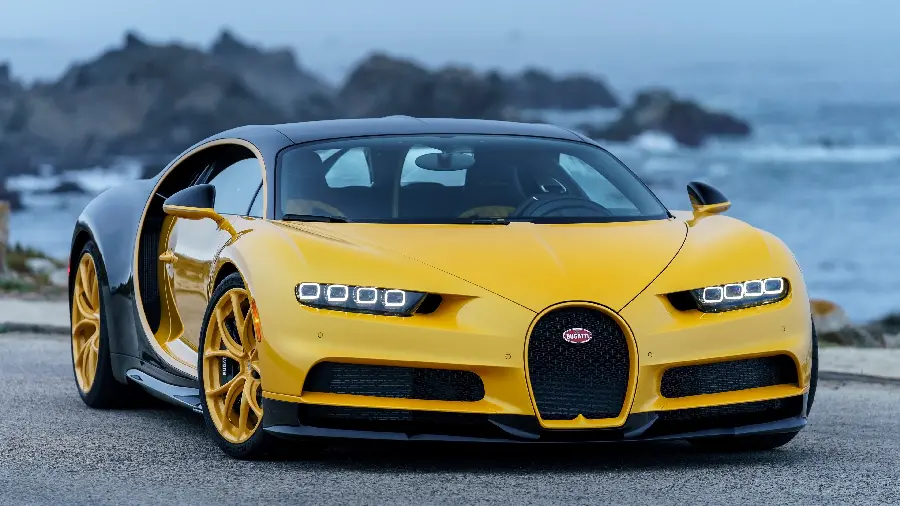 Popular Yellow Bugatti Car Background with Unique Ultra HD Quality