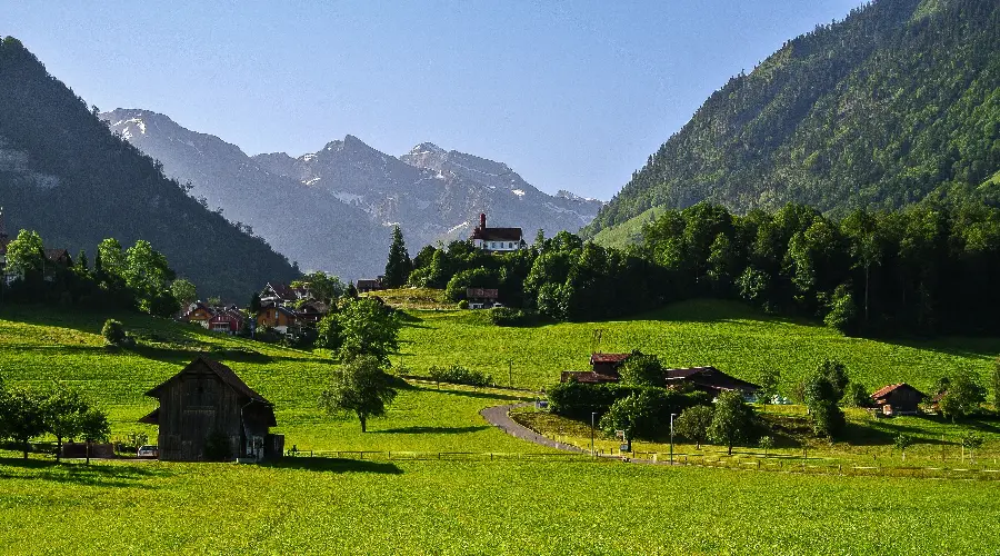 4K photo of the beautiful and colorful nature of Switzerland