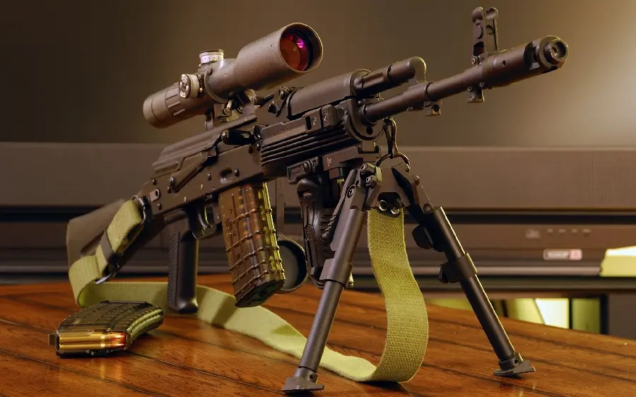 4K quality camera gun wallpaper for laptops and computers