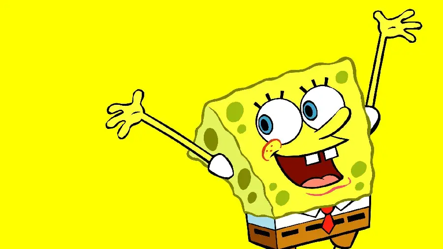 Happy and Energetic SpongeBob Photo for Painting