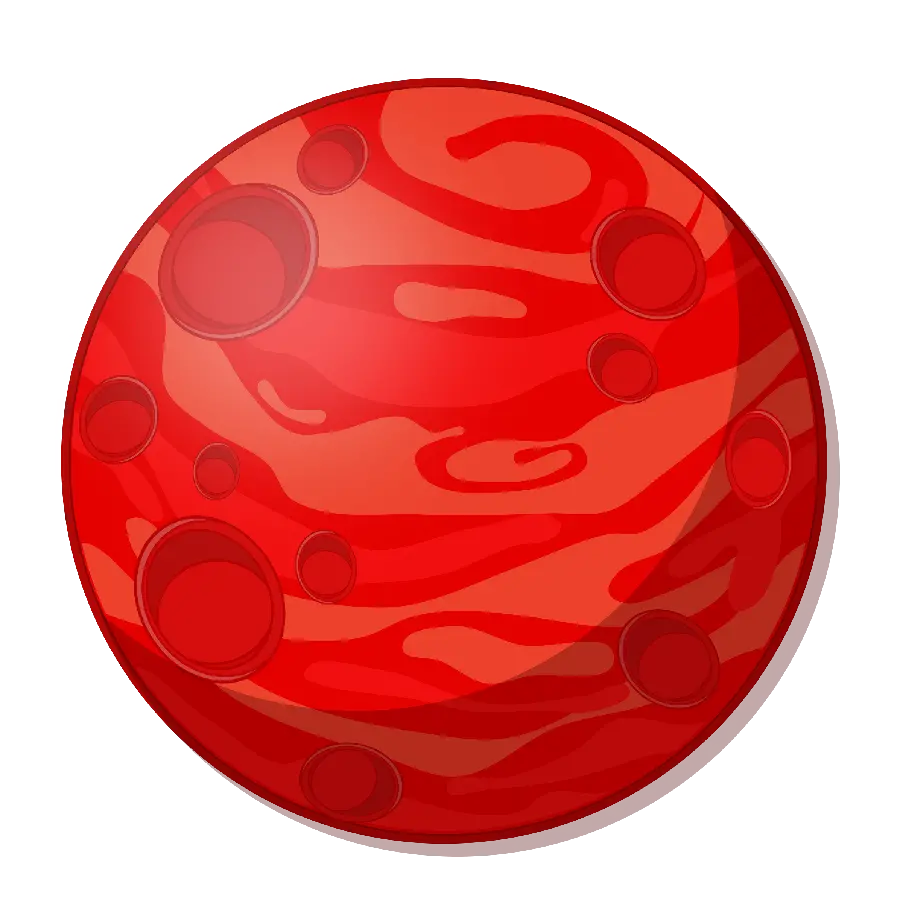 Graphic image of Mars without background in png format
