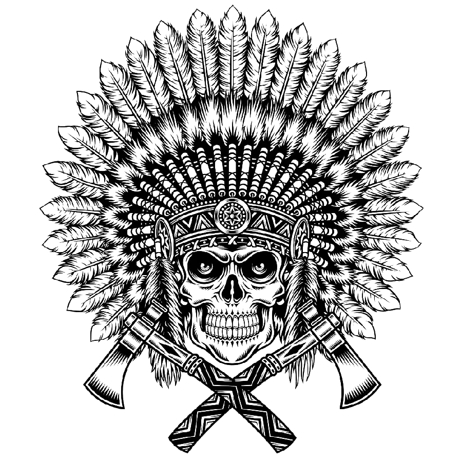 Indian Skull Vector for Inshot and Photoshop