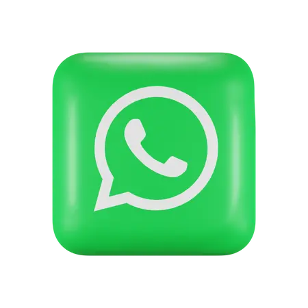 WhatsApp 3D Logo Without Background and Free