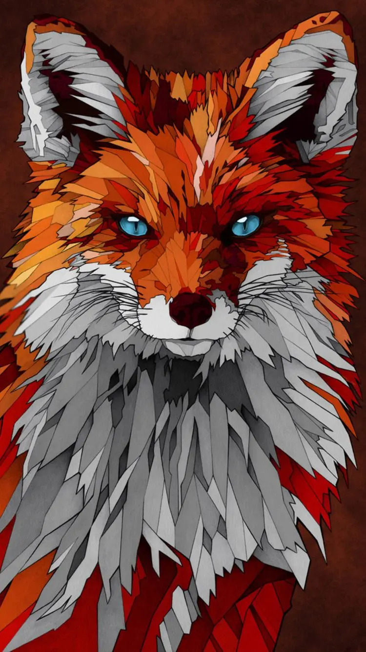 4K Fox Graphic Wallpaper