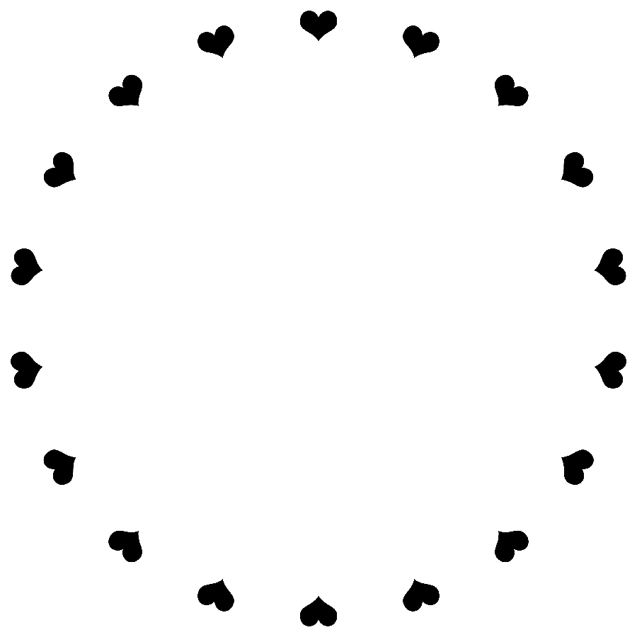 Black Circle Heart Photo for Editing