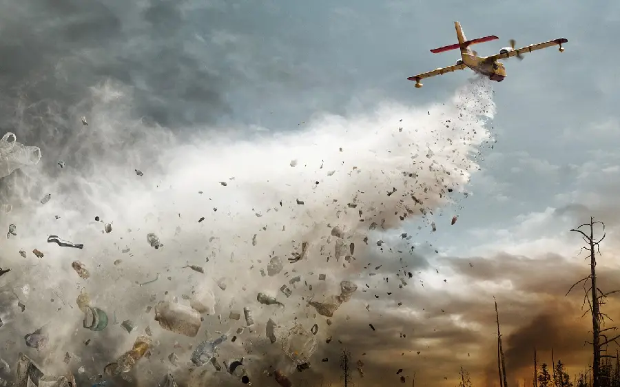 Photo of Garbage Dropped by a Flying Airplane 2023
