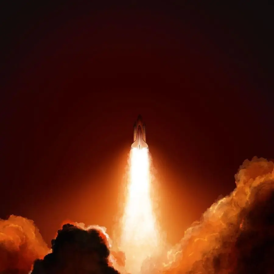 Amazing background of a beautiful rocket suitable for the phone