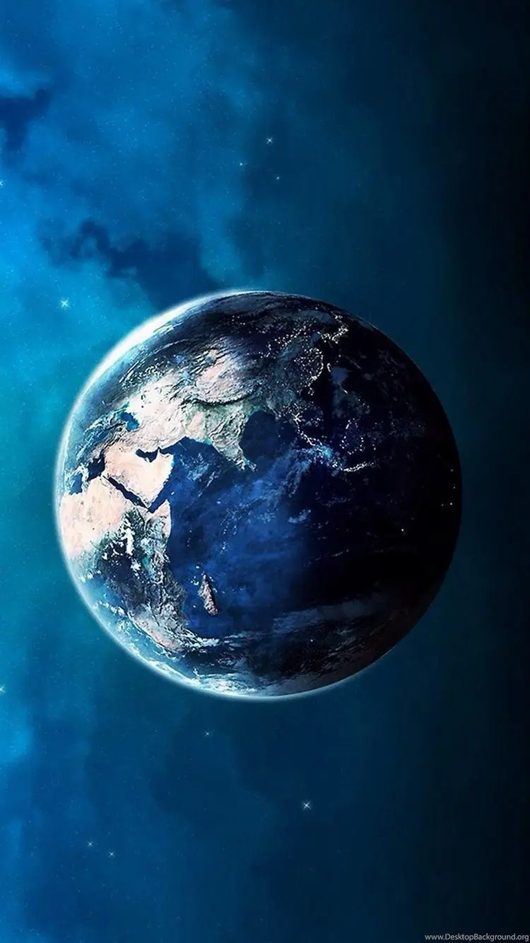 Blue Earth Background in 4K Quality for Mobile