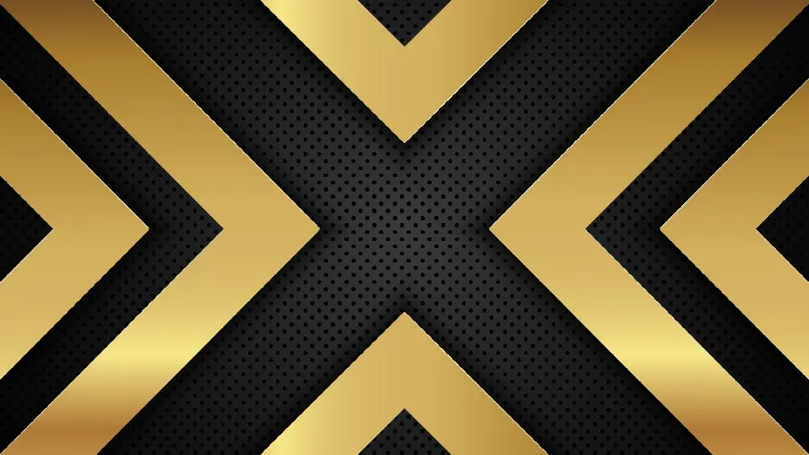 Attractive and spectacular image of golden arrows for computer background